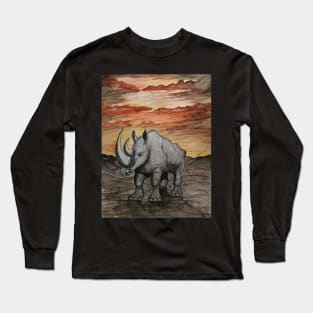 The Sun Sets on the Rhinoceros Long Sleeve T-Shirt